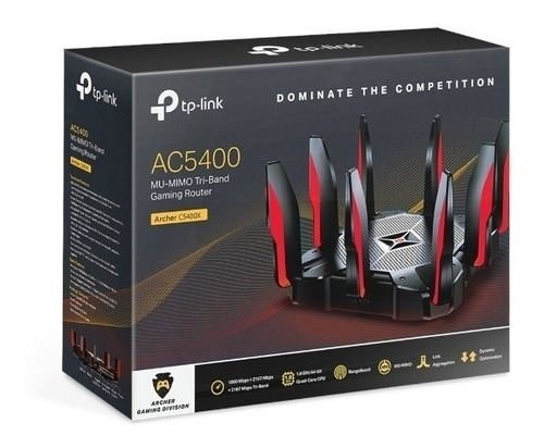  Router Tp-link Giga Wif Gamer Ac5400 Tri-band Archer C5400x