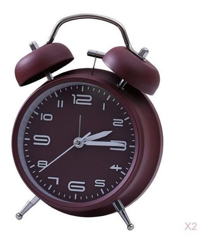 2x Reloj Despertador De Vintage Reloj Mecánico De Cuerda