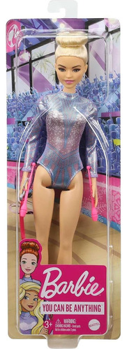 Muñeca Barbie Gimnasta Rítmica Con Accesorios Y Leotardo