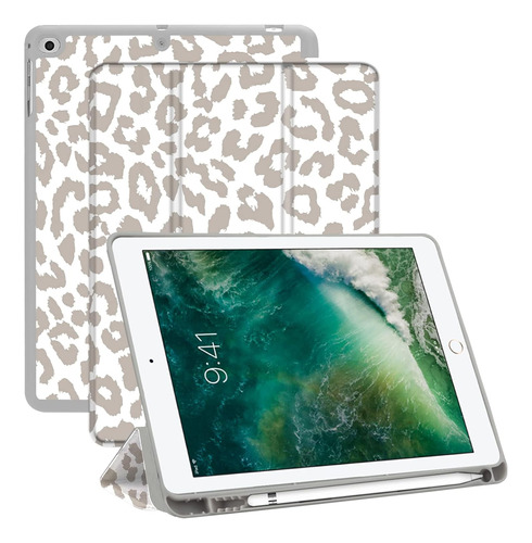 Funda Con Tapa Animal Print Compatible Con iPad De 6a Gen