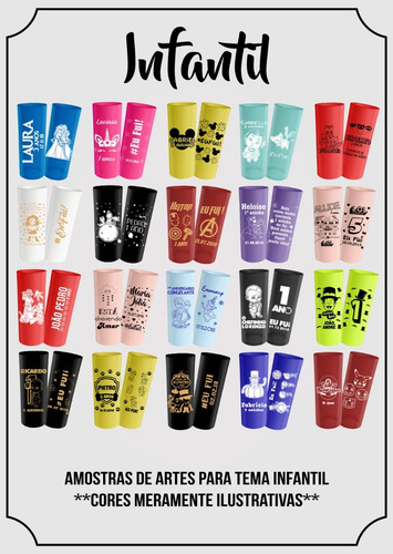 Imagem 6 de 8 de 50 Copos Personalizados Long Drink 350ml Muito + Resistentes