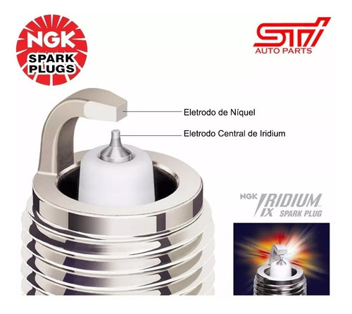 Imagem 8 de 8 de Velas Ngk Iridium Bkr9eix Jogo 4 Carros Turbo Aspirados Ap
