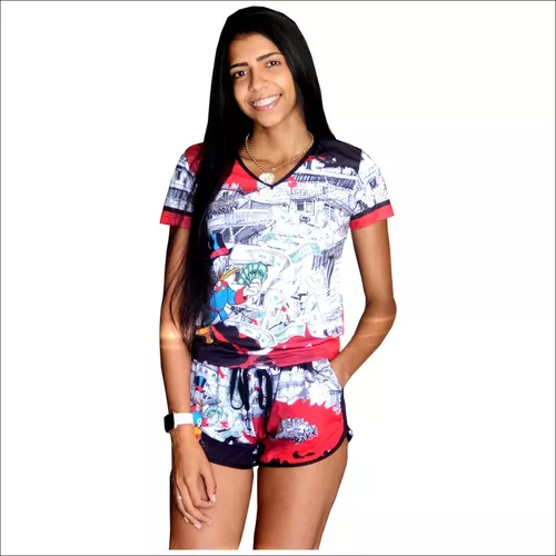 Kit Império Mandrake Cria de Quebrada Favela babylook + Short Cod 11