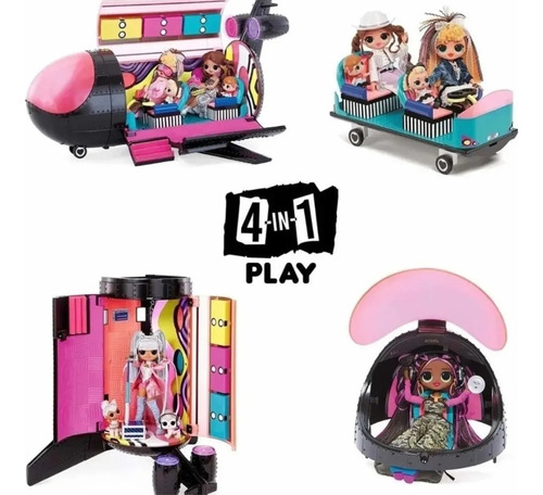 Lol Surprise Avión Omg Remix 4 En 1 Set Con 50 Sorpresas