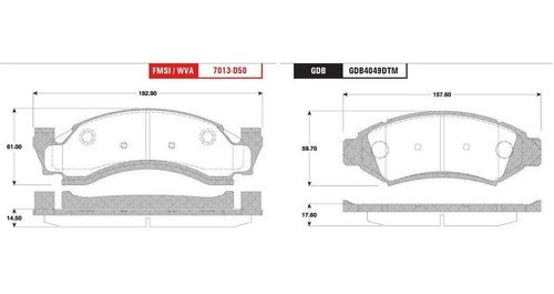 Balata Trw Gdb4049dtm Ford F-100 1975 1976 1977 1978 1979