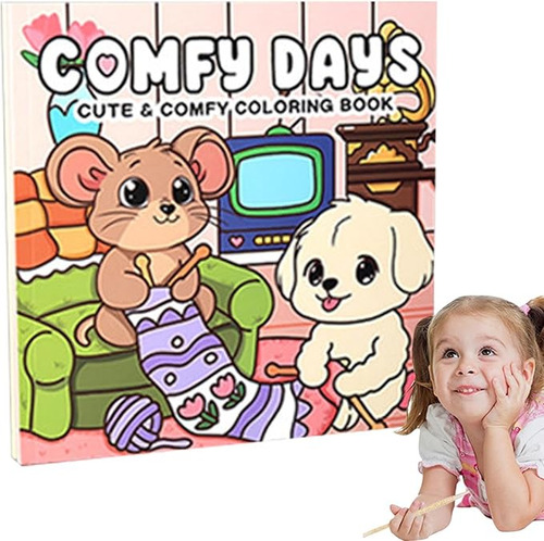 Libro Para Colorear De Dibujos Animados Para Niños En El Hog