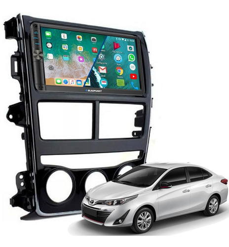 Stereo Pantalla Sao Paulo Blaupunkt + Frente Toyota Yaris 19