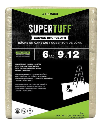 Lona De Caída De Utilidad Gruesa Supertuff De 6 Oz, 9 ...