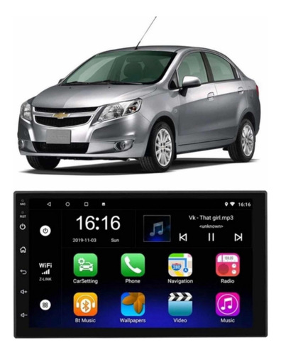Multimedia Android 7 Chevrolet Sail Wifi Gps Cam Reversa