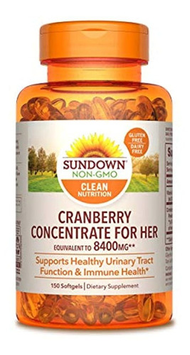 Sundown Naturals Super Cranberry 8400 mg Plus Vitamina D3 10