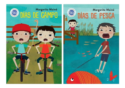 2 Libros Días De Campo Pesca Campamento Mainé Hola Chicos