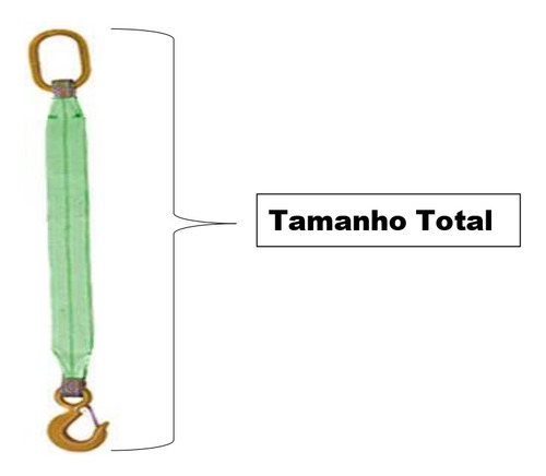 Cinta Elevação De Carga 1 Pernas Leg 2ton X 4 Mts 60mm