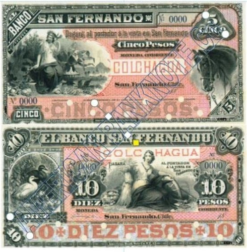 Billetes Facsimilares (4) Banco J. Bunster De A. Banknote Co