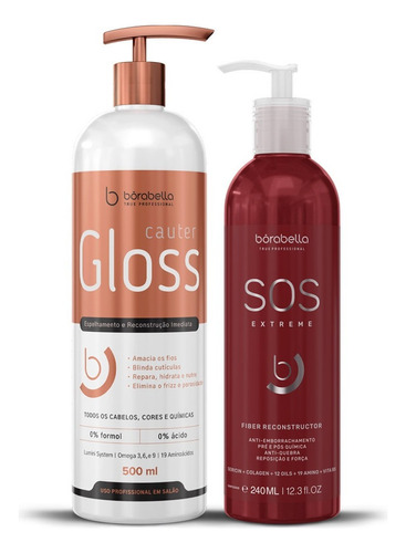 Kit Sos Anti Emborrachamento 240ml + Cauter Gloss 500ml