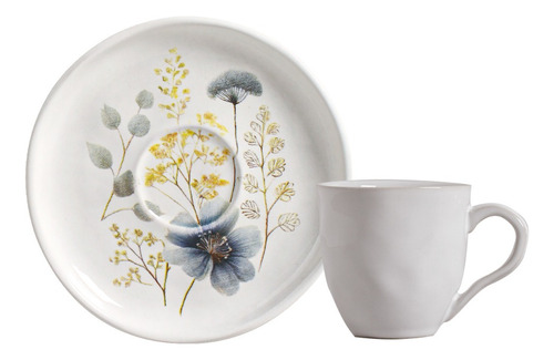 Conjunto com 6 Xícaras De Café com 6 Pires Bio Bella Porto Brasil