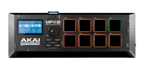 Controlador Midi Akai Mpx8 Sample Player Sampler Mobile Sd