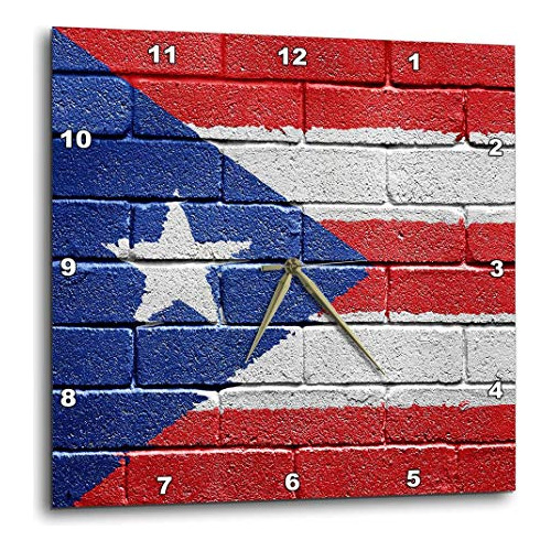 Bandera Nacional De Puerto Rico Pintada Una Pared De La...