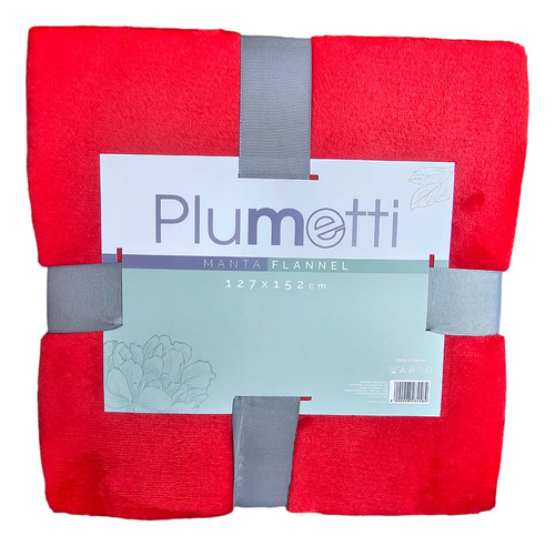 Manta Plumetti Flannel (127 X 152 Cm) Color Rojo