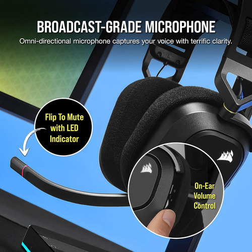 Auriculares Inalambricos Multiplataforma Para Juegos Cors...