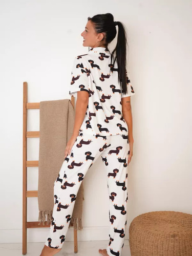 Pijama Camisero Mujer Perros Salchichas