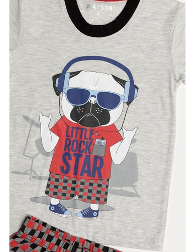 Pijama Niño Short Algodón Rock Star Kayser