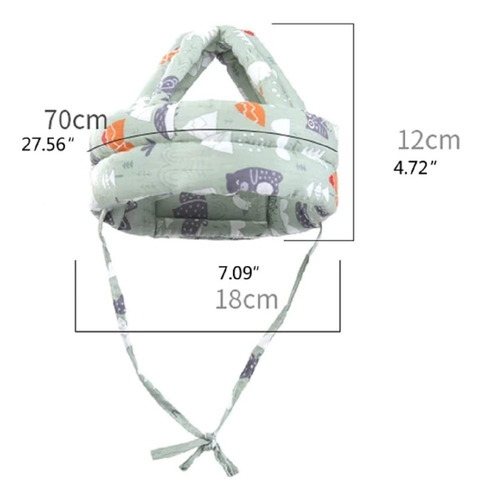 Casco Antigolpes De Seguridad Ajustable Para Bebés