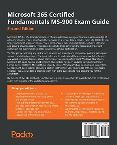 Book : Microsoft 365 Certified Fundamentals Ms-900 Exam _z
