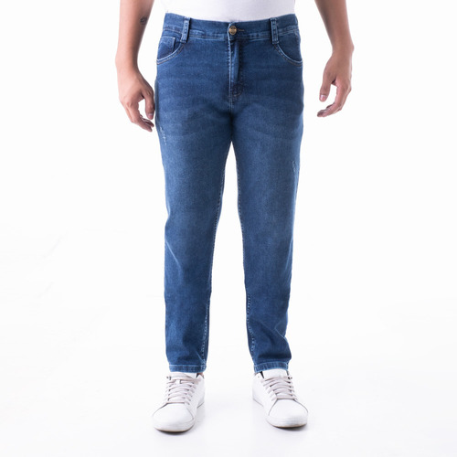 Pantalon Denim Stretch Fits Men Juanjo. Total Cristal Torn