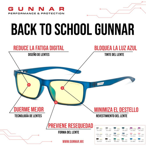 Lentes Gafas Computadora Juveniles Cruz Onix Claro Natural