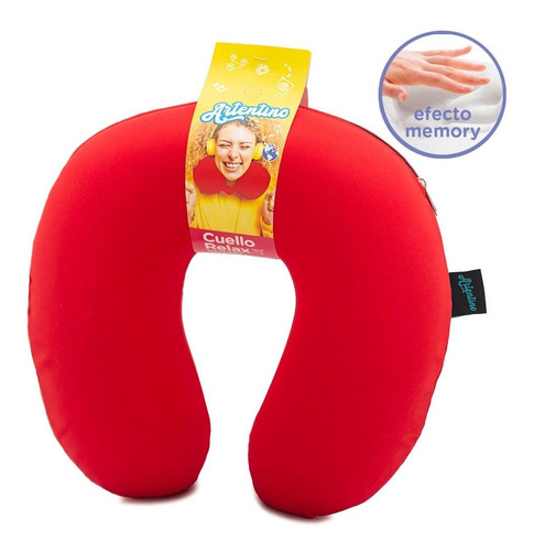 Imagen 2 de 6 de Cuello De Viaje Relax Almohada Memory Cervical Funda Broche