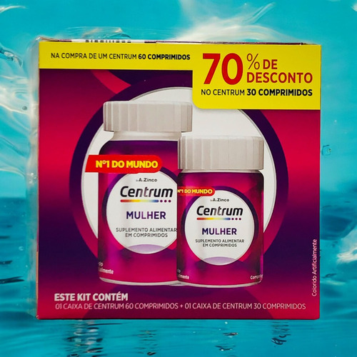 Kit Centrum Mulher 60+30 Comp (tratamento P/ 3 Meses)