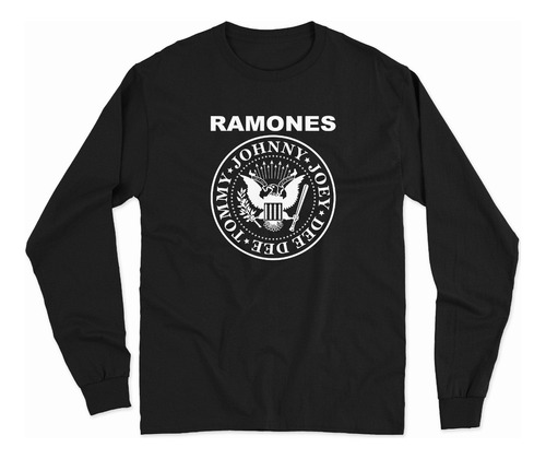 Playera Manga Larga The Ramones Rock Música Moda