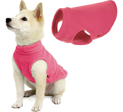Chaleco Polar Elástico Gooby Para Perros Pequeños, Color Ros