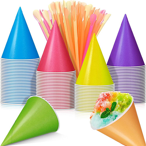 Boao 100 Pieces 4.5 Oz Cone Cups Vasos De Papel De Cono A Pr