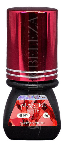 Adhesivo para extensiones de pestañas Elite Master Hs Ruby, 3 ml, color negro