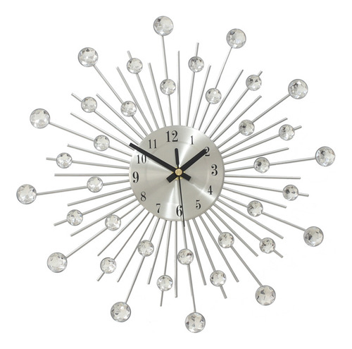 Reloj De Pared Hecho A Mano Con Cuentas De Cristal Y Joyas P