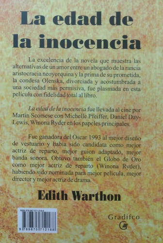 La Edad De La Inocencia Edith Warthon Gradifco Nuevo *