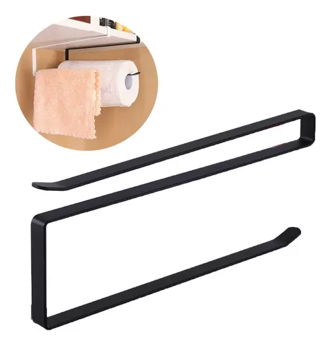 Soporte Porta Rollo Cocina Gancho Estante Adhesivo De Pared