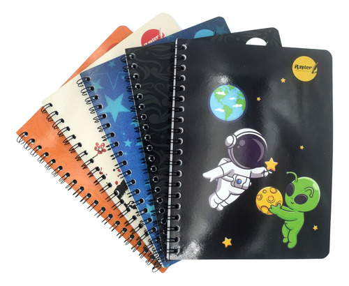 Libreta Profesional Doble Espiral Rayter 100 Hojas 5 Piezas Color Cuadro Grande