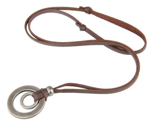 2 Cadena De Cordón De Material Cuero Ajustable Hombres