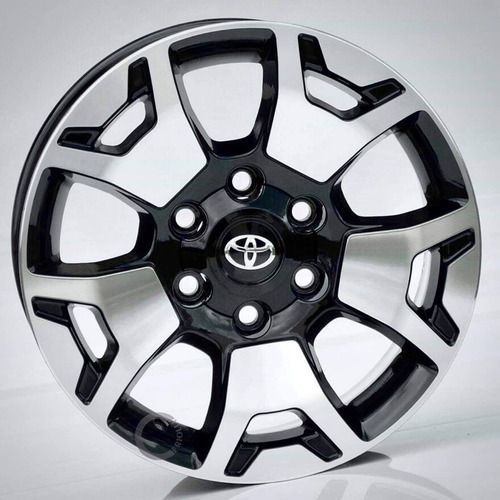 Roda Hilux Aro 18 Srx Diamond Sw4 S11 Krmai / Unidade Cor Preta Diamante