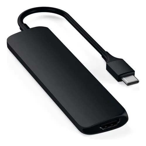 Hub Adaptador Slim Usb-c Usb-a *2 / Hdmi 4k/ Usb-c Negro Pp
