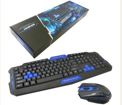 Imagen 2 de 4 de Kit Mouse Gamer + Teclado Gamer Inalámbrico Mod Hk8100 *