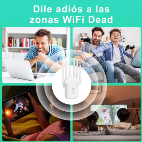 Repetidor Wifi Amplificador Señal 300mbps De 6 Antenas Inalm