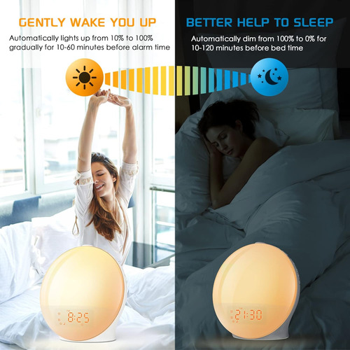 Despertador Inteligente Con Luz Ambiental Para Despertarse