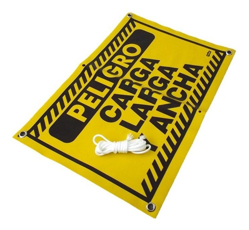 Imagen 2 de 3 de Aviso Señal Carga Larga Y Ancha Lona Plastica Flexibl 45x30