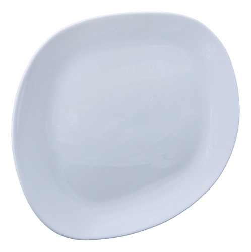 Juego De 30 Plato Rectangular De Vidrio Opal 36 Cm Blanco Lisa