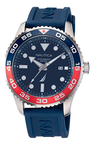 Reloj Nautica Pacific Beach 3 Hands Nappbf144 Color de la correa Azul navy Color del bisel Bicolor Color del fondo Azul navy