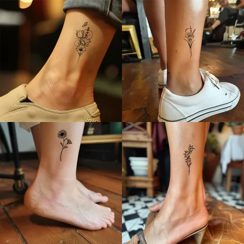 Tatuajes Temporales De Flores Pequeñas Para Mujeres Y Niñas,