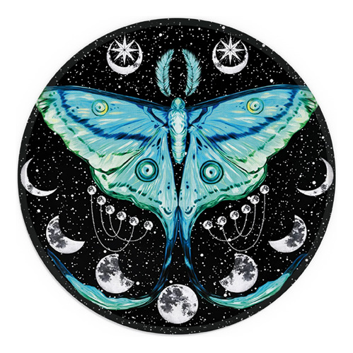 Alfombrilla Mouse Tarot Mariposa Fase Lunar 7.9 X 7.9  Tela